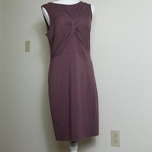 Express purple knot front sleeveless midi dress